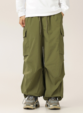 BLACK ARMADA美式户外工装速干空气伞兵裤抽绳宽松休闲潮牌冲锋裤