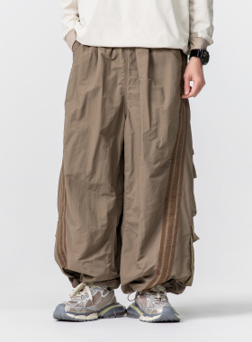 BLACK ARMADA2025春秋小众超宽松轻量化户外机能伞兵裤个性休闲裤