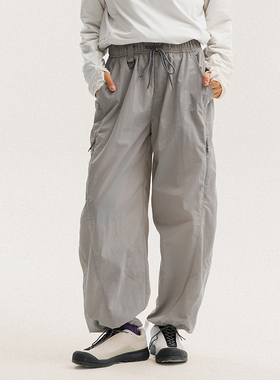 BLACK ARMADA 运动潮流超轻量化小弯刀休闲裤垂感机能骑行冲锋裤