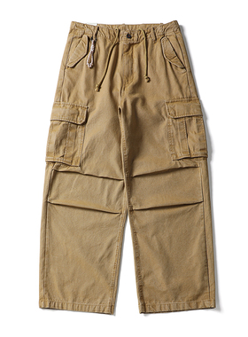 BLACK ARMADA 美式复古大口袋水洗做旧工装裤帆布硬朗休闲直筒裤