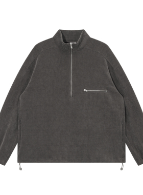 BSAPA 秋季新款学院风潮流秋装套头半开杉卫衣灯芯绒外套男女款