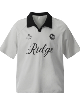 REACH NEW AREA 2025美式复古撞色翻领短袖T恤情侣休闲百搭POLO衫