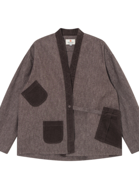 BSAPA 日系复古男士道袍潮流男女秋装外套上衣休闲多口袋夹克