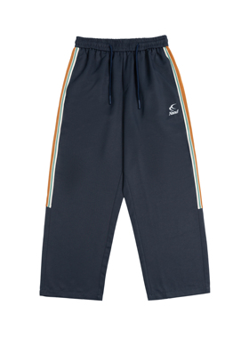 NandChn 2025春季美式休闲直筒型松紧腰男装青春休闲撞色长裤