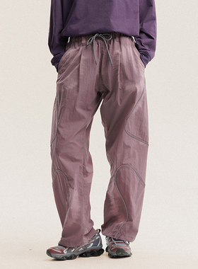 BLACK ARMADA 户外轻量化复古扎染反光防风防泼水速干伞兵冲锋裤