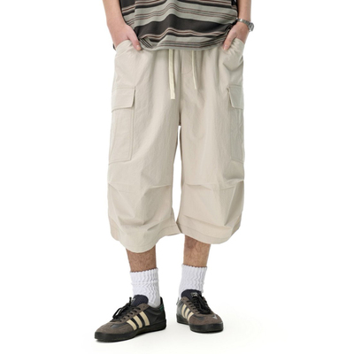 inflation 2025夏季新品潮牌日系美式休闲裤男工装口袋七分裤