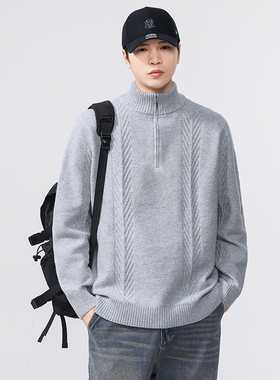 BLACK ARMADA 冬季长袖半高领奶呼呼软糯毛衣高级感痞帅针织衫