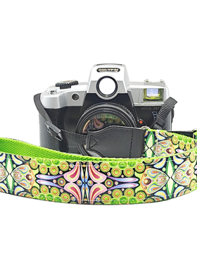 绿色万花筒厚实生日礼物斜挎挂脖可调节相机CCD微单反拍立得背带