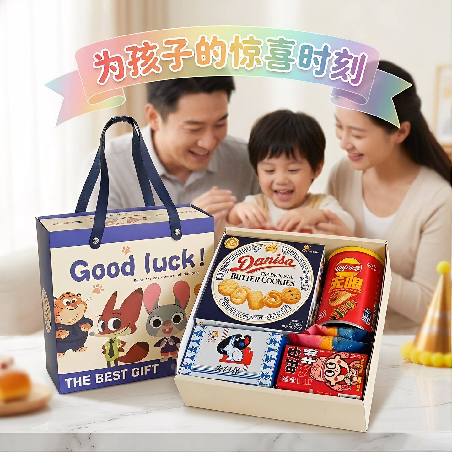 61六一儿童节幼儿园伴手礼零食大礼包生日礼物高档礼品盒定制套餐
