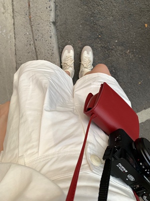 METWO韩系红色皮质小方包简约百搭单肩斜挎零钱包