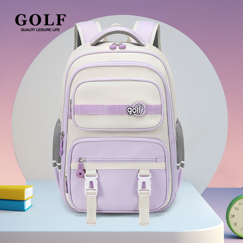 GOLF书包女2025新款小学生一二三到六年级减负护脊儿童男双肩背包