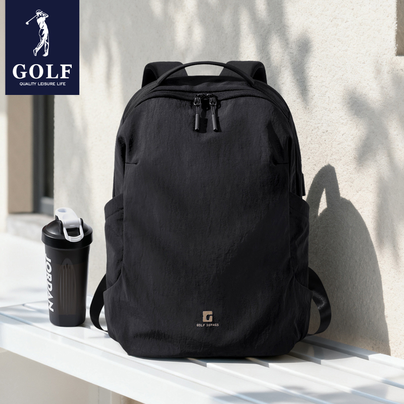 GOLF双肩包男简约时尚通勤电脑背包2025新款学生书包女大容量旅行