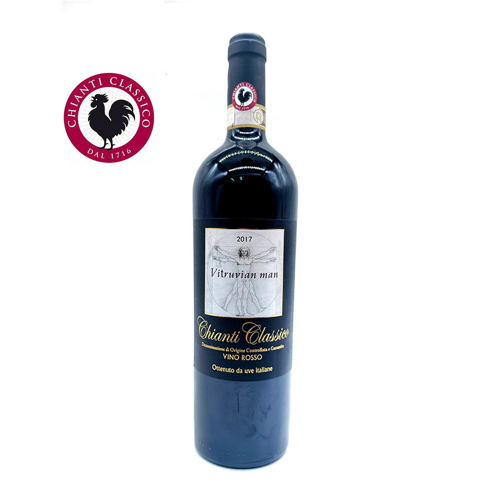维特鲁威人 经典基安蒂干红葡萄酒 750ml 意大利进口DOCG朋友聚会