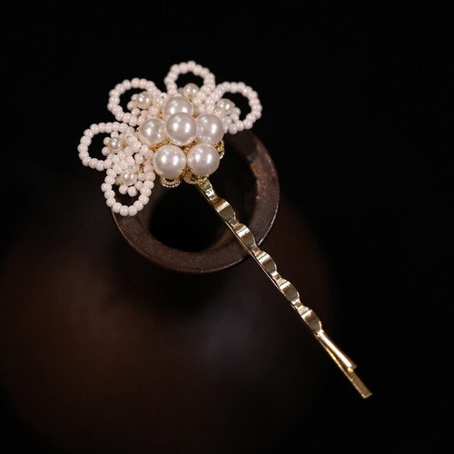 发夹女2025新款高端边夹女侧边高级感珍珠花朵旗袍汉服新中式发饰