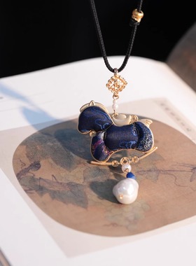 原创设计锁骨链女设计感马上有钱新中式项链马面裙旗袍配饰可拆卸