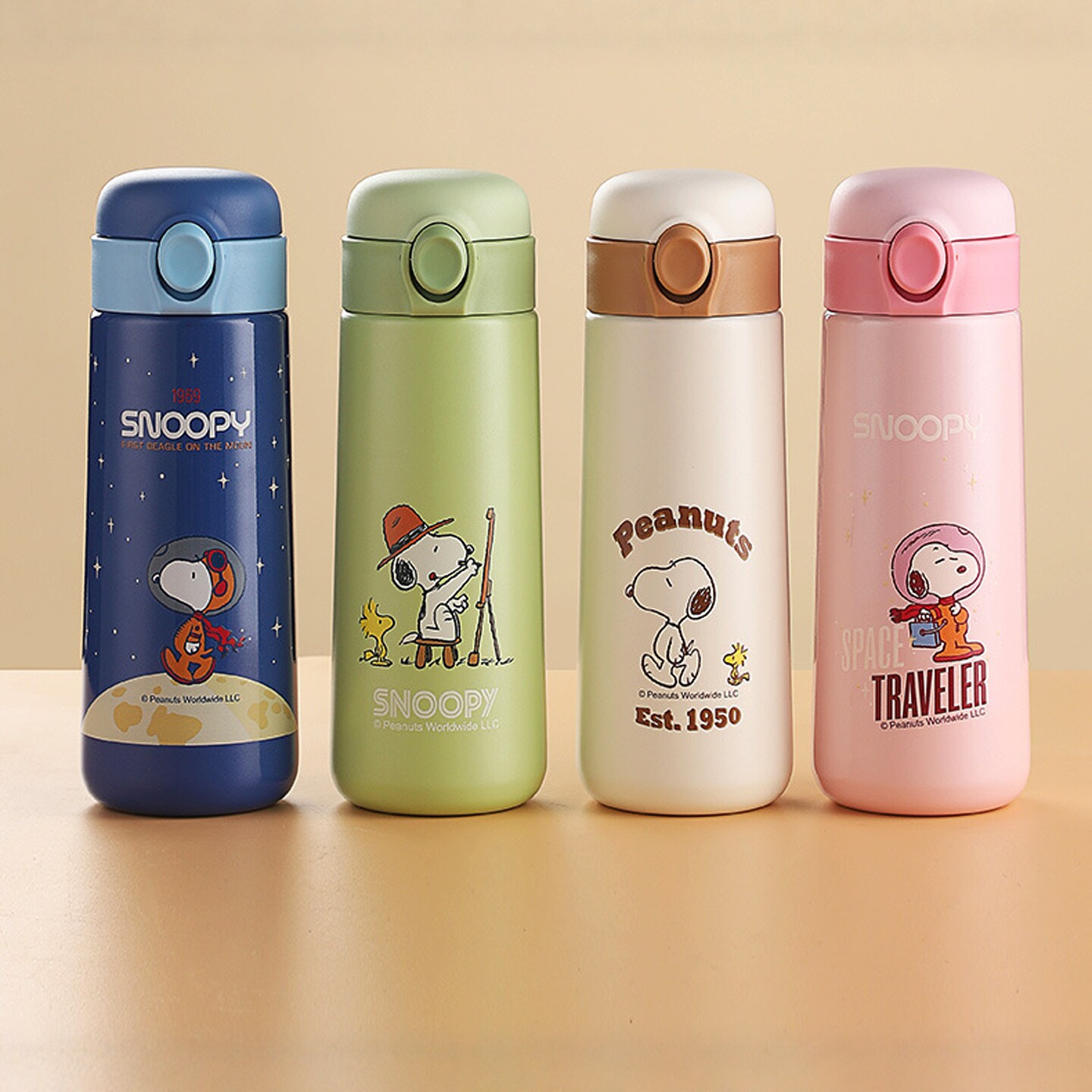 史努比儿童保温杯学生食品级316防摔水杯女生便携大容量直饮杯子