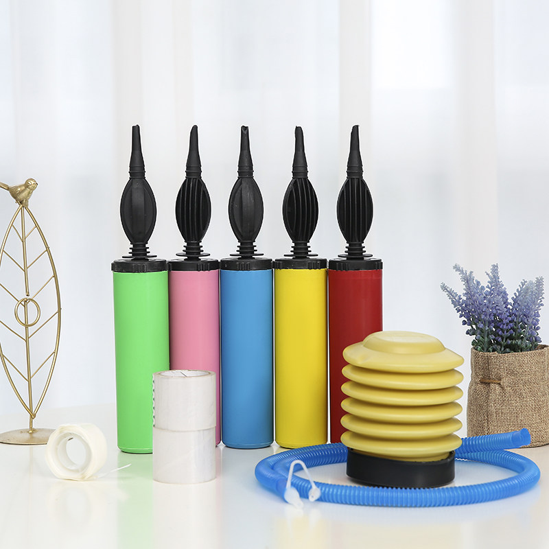 装饰气球手动充气工具手推打气筒脚踩式充气泵便携式电动充气机