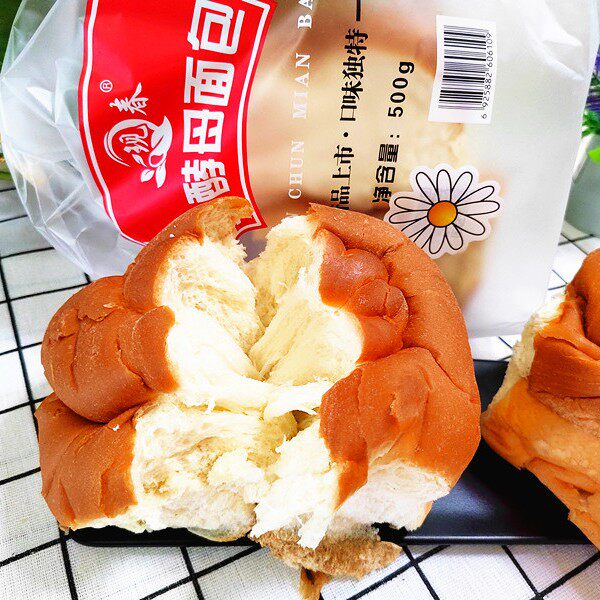 现春鲜酵母面包500g 手撕拉丝老式大面包营养早餐零食糕点软蛋糕