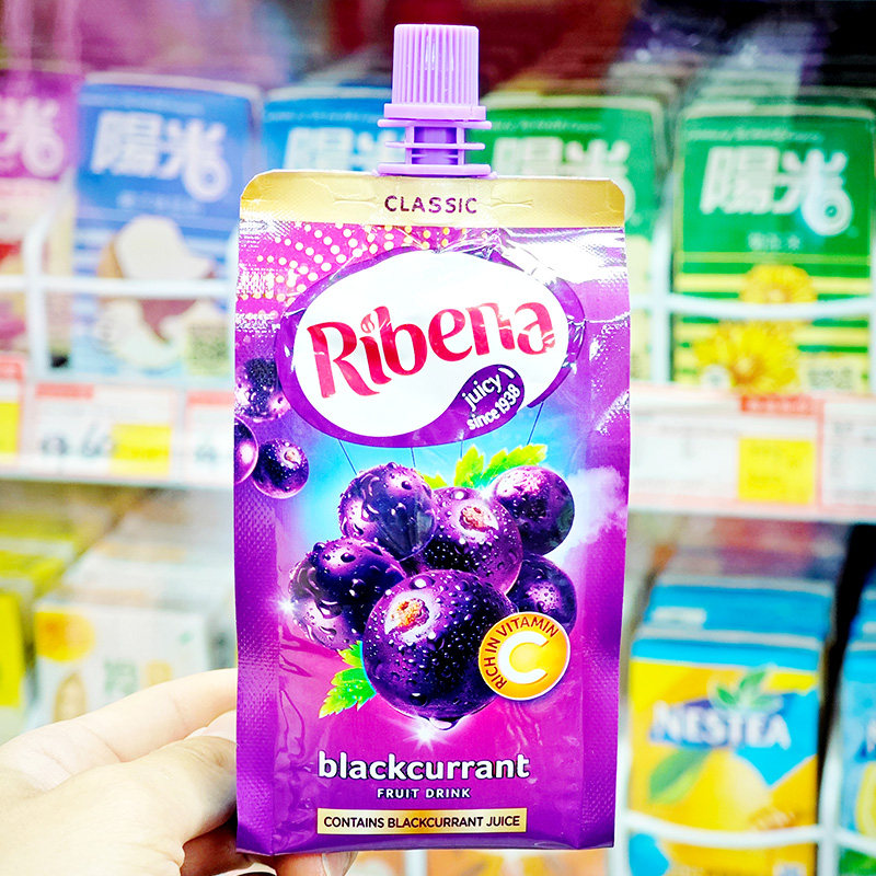 菲律宾利宾纳黑加仑子草莓原味饮料维C葡萄水果茶调鸡尾酒气泡水