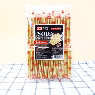 香港进口GEL黑芝麻梳打饼干SODA苏打饼540g 18包独立包装零食饼干