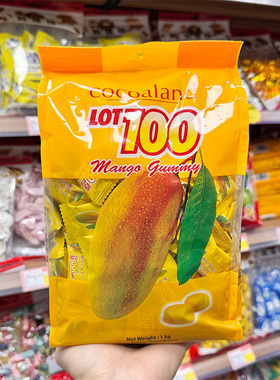 LOT100西亚一百份果汁软糖1kg袋装芒果味糖果零食