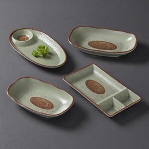 祥源美密胺餐具碟子商用分格蘸料油炸小吃碟酒吧仿瓷小菜凉菜摆盘