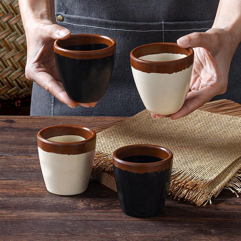 尚乐淘密胺餐具杯子复古小酒杯白酒烈酒杯子商用仿古创意怀旧茗杯