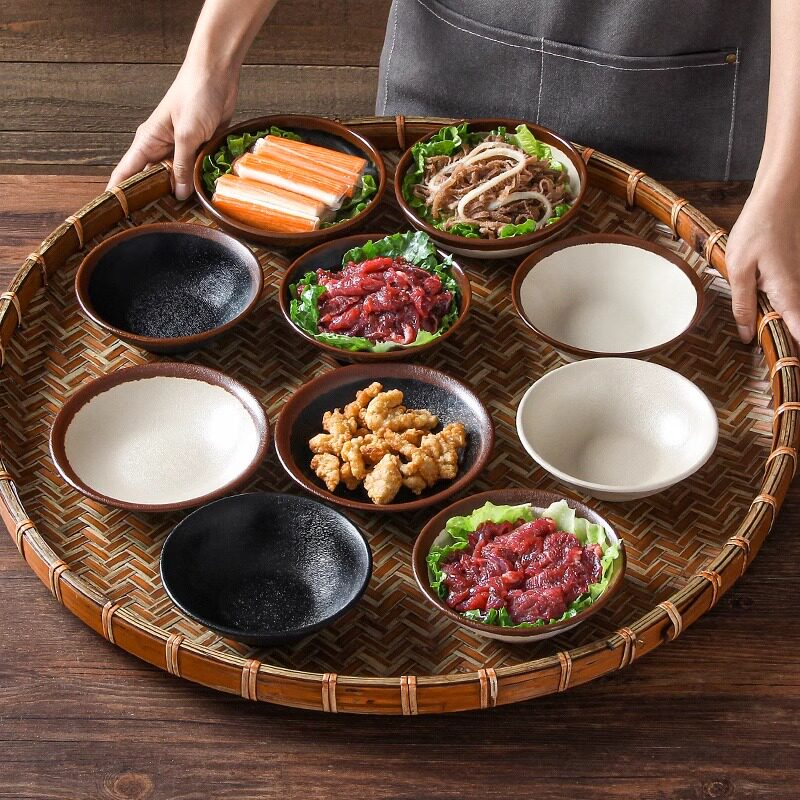 尚乐淘密胺餐具小碗火锅店蘸料碗毛肚碗怀旧复古商用调料碗米饭碗