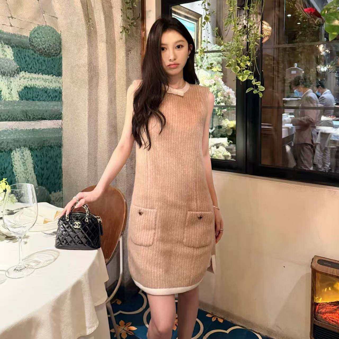 好漂亮卡其色背心蝴蝶结洋装女2026年早春新款中长裙时尚气质热销,女装/女士精品,连衣裙,淘宝优惠券,粉丝福利购,淘宝优惠卷