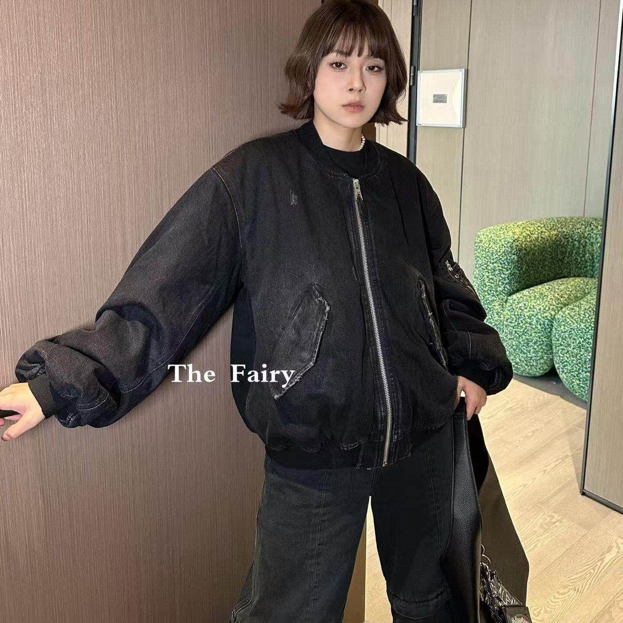 好漂亮好漂亮牛仔夹克棉服外套女2025年冬季新款短上衣宽松休闲潮