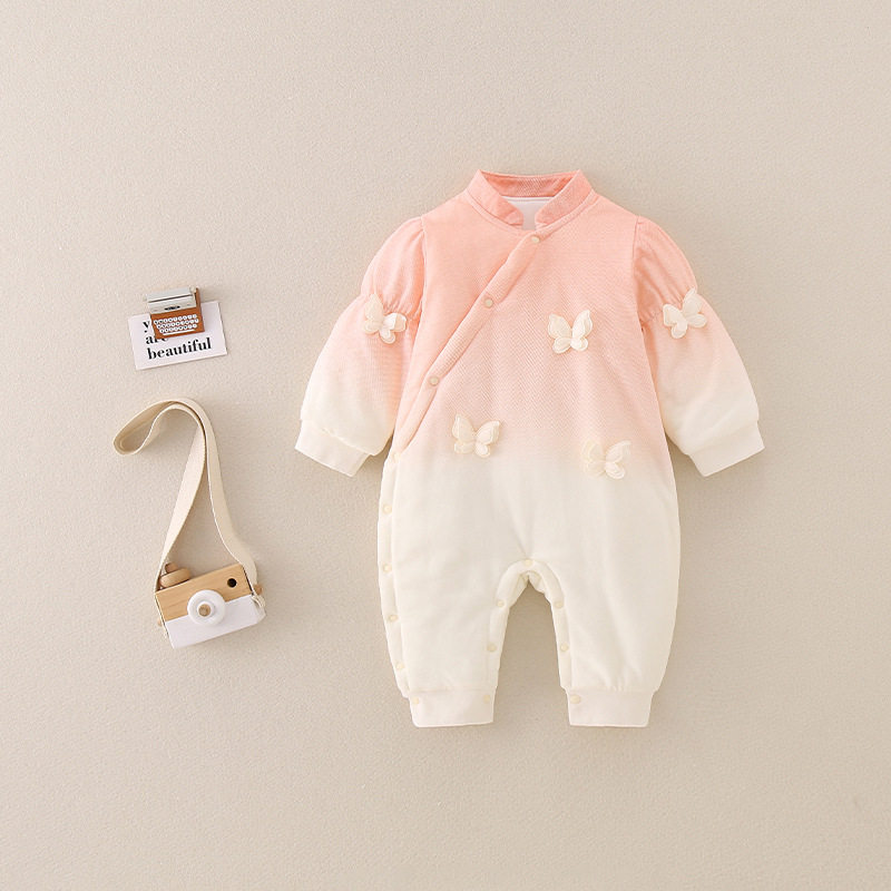 新款120克夹棉婴童连体衣蝴蝶结爬服新生儿爬服渐变婴童宝宝爬服,童装/婴儿装/亲子装,连身衣/爬服/哈衣,淘宝优惠券,粉丝福利购,淘宝优惠卷