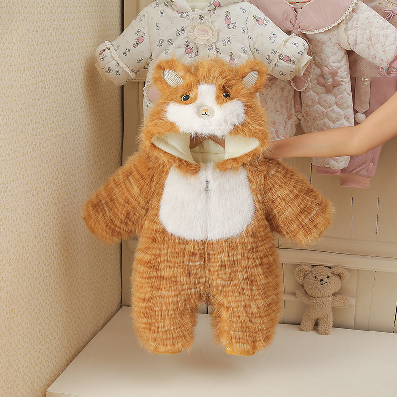 小猫咪衣服儿童毛茸茸猫咪冬季短款加厚可爱胖橘猫咪外套毛毛衣wn