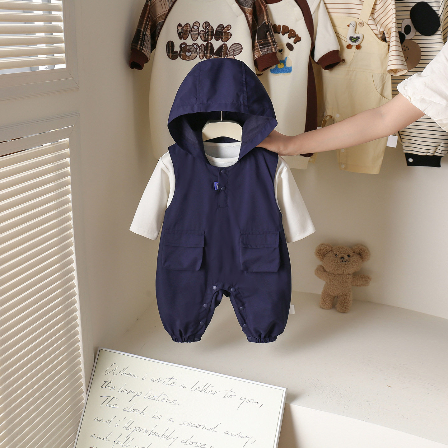 宝宝秋季衣服婴儿连体衣秋装韩版婴幼儿洋气工装风两件套外出服秋,童装/婴儿装/亲子装,套装,淘宝优惠券,粉丝福利购,淘宝优惠卷
