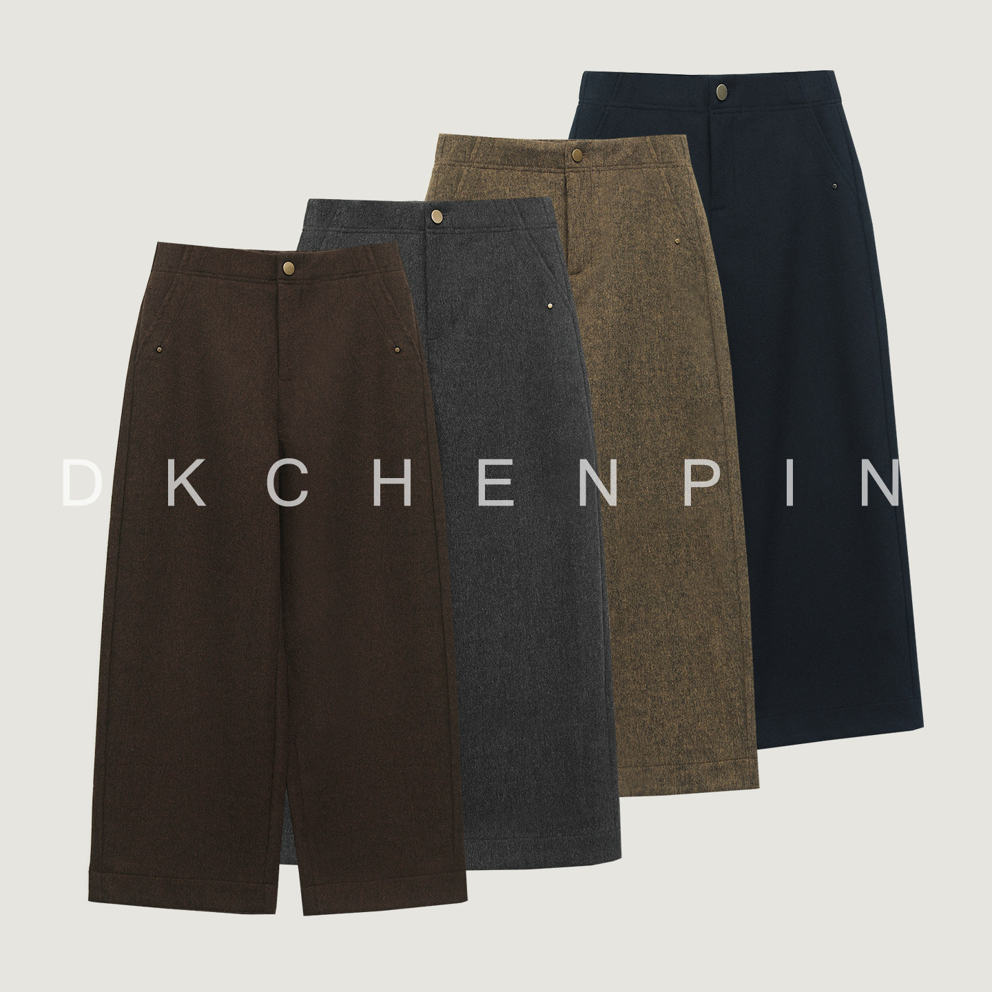 呈品高定羊毛混纺顺毛立裁工艺毛呢直筒休闲裤2025秋冬新款阔腿裤,女装/女士精品,休闲裤,淘宝优惠券,粉丝福利购,淘宝优惠卷