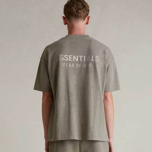 FOG STACK复线ESSENTIALS第九季高街休闲宽松金属压胶情侣短袖潮