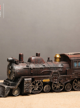 寓居复古风蒸汽朋克火车头摆件