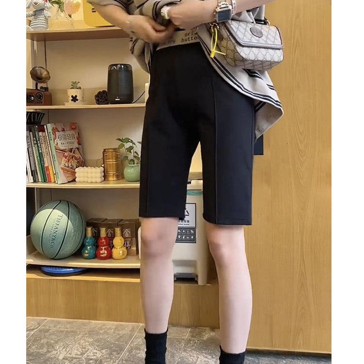 运动裤子2026年女士T0678新小个子分五裤短裤黑色裤骑行休款闲显