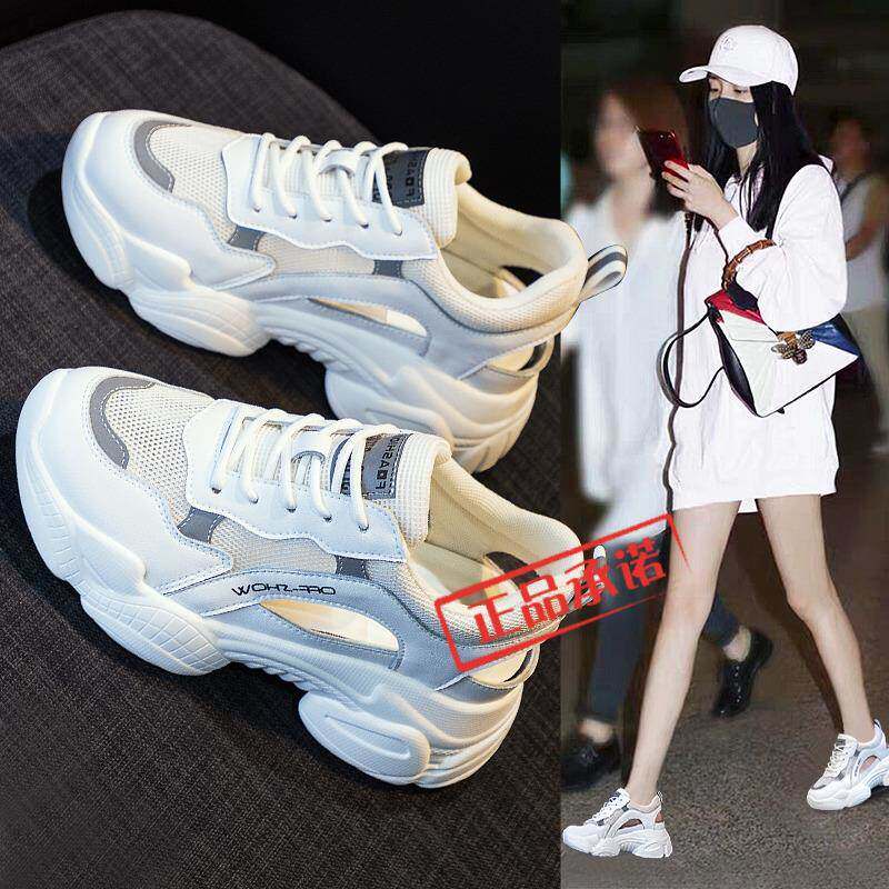 香港潮牌2025女夏百搭新款内增高老爹鞋镂空洞洞运动休闲包头凉鞋