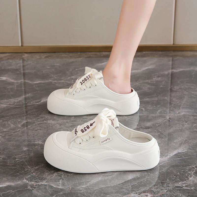 Mostarsea 时尚新品~ 厚底包头半拖鞋女夏百搭韩版透气一脚蹬凉拖