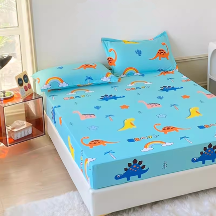 全棉卡通1.2m1.5m1.8m1.5*2m床笠加高厚席梦思床垫用床套加厚儿童