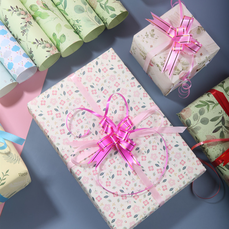 두꺼운 선물 포장지 인 스타일 생일 선물 종이 수제 선물 상자 포장지 대형 책 표지 10 장