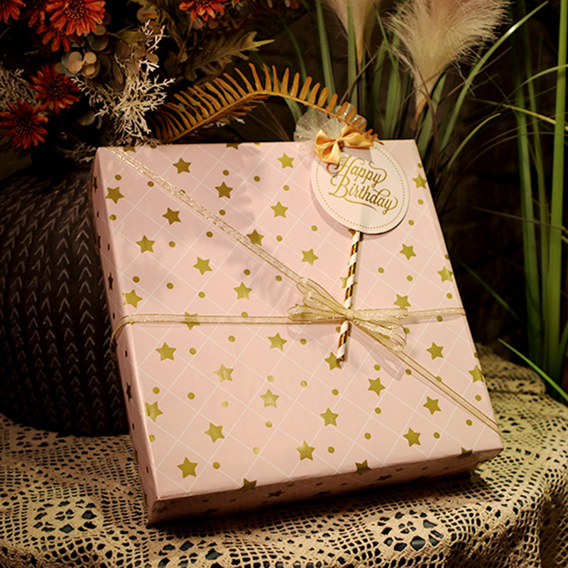 선물 포장지 생일 선물 종이 꽃다발 포장지 선물 상자 발렌타인 데이 학생 수제 책가방 책 표지지