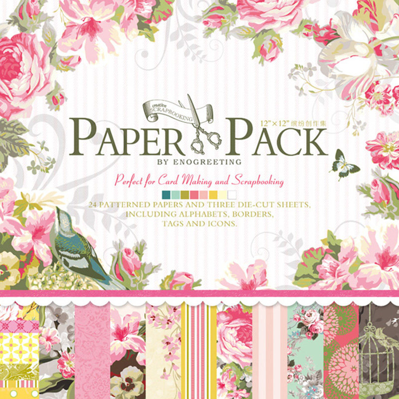 伊和诺 日韩可爱手工折纸材料儿童DIY相册背景装饰纸缤纷创作集PS