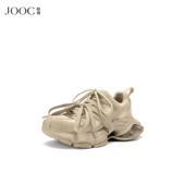 JOOC玖诗ins潮双系带休闲老爹鞋 厚底增高百搭运动鞋 2025冬季 新款