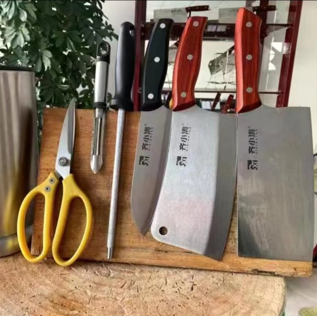 齐小涛全钢菜刀财刀快手直播刀具抖音网红刀齐小刀家用砍骨切菜刀