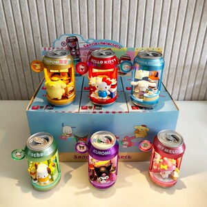 全新正品三丽鸥小汽水商品街盲盒桌面潮流摆件手办拼装礼物