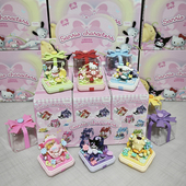 月光社三丽鸥正版 hellokitty指尖积木盲盒许愿瓶拼插玩具女生礼物