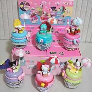 正版三丽鸥啵啵果酱积木系列盲盒手办桌面摆件公仔生日礼物