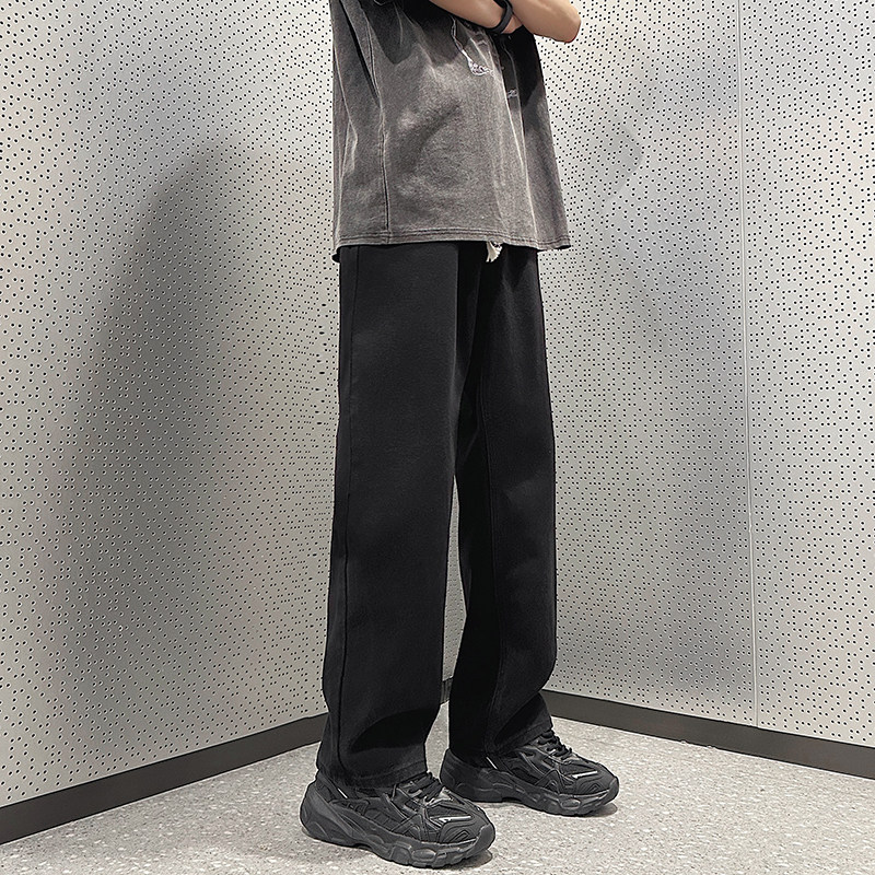 牛仔裤男士2025春季高街直筒阔腿休闲长裤子K96-P32,男装牛仔裤,星座205-2