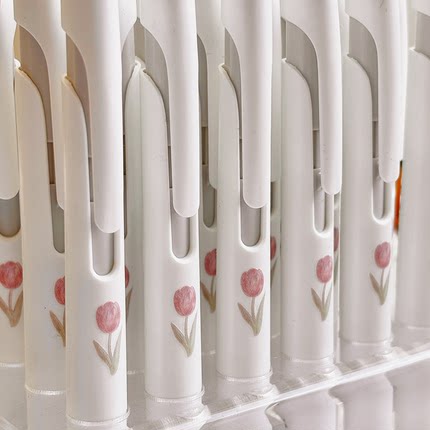 郁金香限定ZEBRA/斑马日本中性笔JJZ66减振低重心速干中性笔学生考试水笔0.5mm黑色干枯玫瑰花朵DIY款